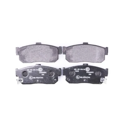Abbildung von HELLA 8DB 355 016 561 Bremsbelagsatz mit akustischer Verschleißwarnung NISSAN: ALMERA II Schrägheck, 1 Hatchback, 100NX