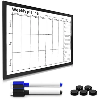 Abbildung von Navaris Magnettafel Magnetpinnwand Memoboard zum Beschriften 60 x 40 cm, (1 tlg)