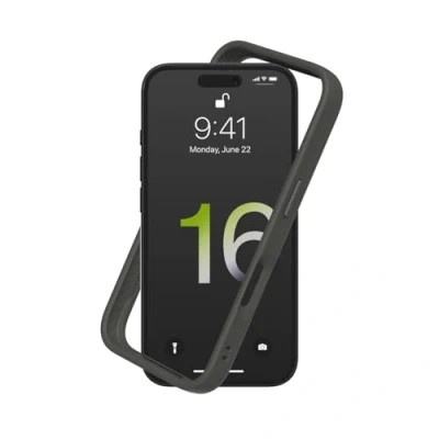 Abbildung von RhinoShield Bumper Case kompatibel mit [iPhone 16 Plus] CrashGuard Stoßdämpfende Schutzhülle im schlanken Design 3.5 Meter Fallschutz Graphite