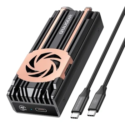 Abbildung von GRAUGEAR Festplatten Gehäuse G M2U4 40G F, extern, für M.2 NVMe SSD, PCIe4.0, 40Gbit