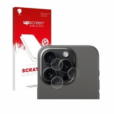 Abbildung von upscreen Schutzfolie für Apple iPhone 15 Pro (NUR Kameraschutz) Kristall klar, Kratzschutz, Anti Fingerprint