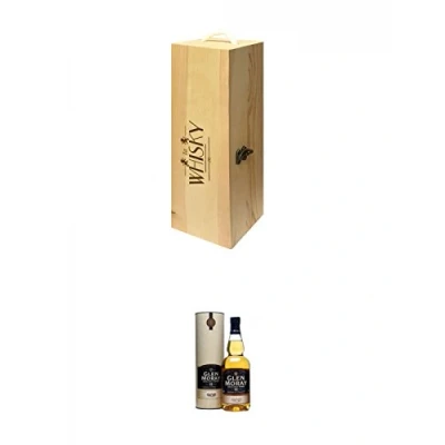 Abbildung von 1a Whisky Holzbox für 1 Flasche mit Hakenverschluss + Glen Moray 12 Jahre Single Malt 0,7 Liter