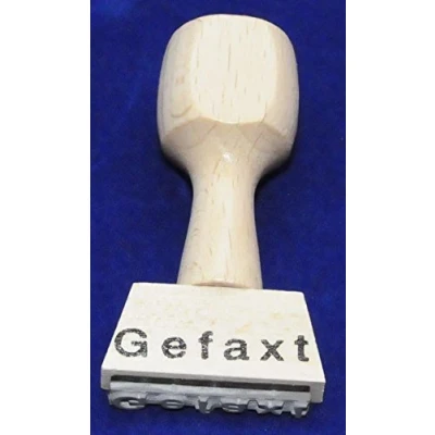 Abbildung von Textstempel &quot;GEFAXT&quot;