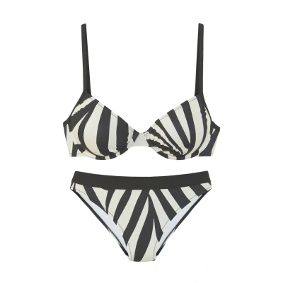 Abbildung von French Connection BÜGEL SET Bikini, Damen, Größe: 44xB, Schwarz/creme