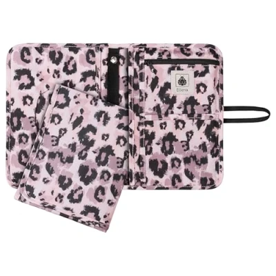 Abbildung von Elliena Windeltasche verstärktem Gummiband&amp;Klettverschluss für Feuchttücher Wickeltasche mit Wickelunterlage unterwegs auch als Kinderwagen Organizer (Rosa)