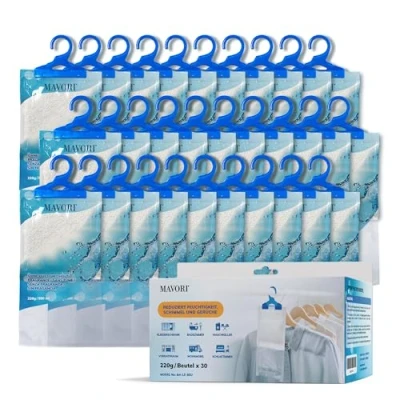 Abbildung von MAVORI 30er Set XL Luftentfeuchter zum Aufhängen I Beutel Entfeuchter Schrank und Feuchtigkeitsabsorber für Räume gegen Feuchtigkeit, Schimmel Gerüche bis zu 500ml je