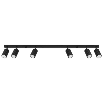 Abbildung von Deckenstrahler Karbon, schwarz, Länge 117 cm, Alu, 6 flg.