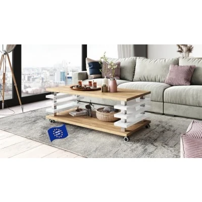 Abbildung von designimpex Couchtisch DC 3 Design Wohnzimmertisch Tisch mit / ohne Rollen