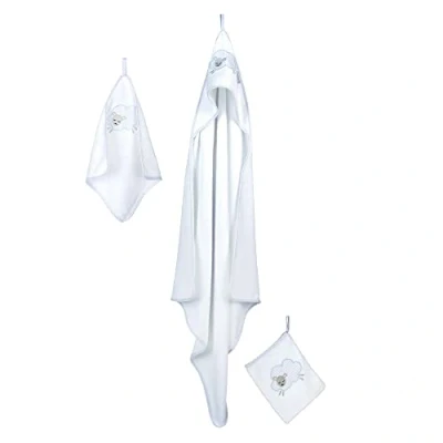 Abbildung von roba® Neugeborenen Geschenkset Frottee 3 teilig Kapuzenhandtuch, Handtuch &amp; Waschlappen