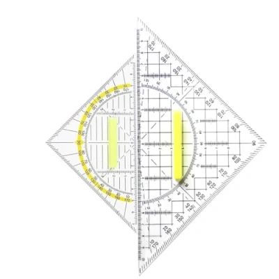 Abbildung von BinXiaoQin 2 Stück Geo Dreiecke Set,Geodreieck Klein,Geodreieck Flexibel,Geodreieck Groß