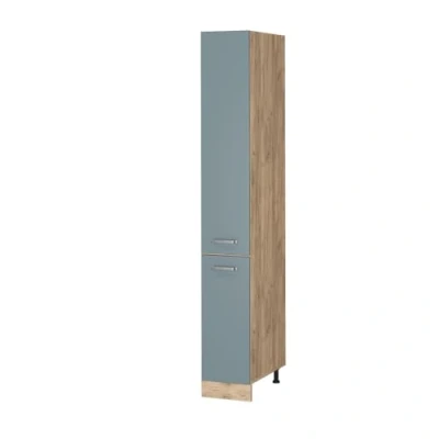 Abbildung von Vicco Apothekerschrank R Line, Blau Grau/Goldkraft Eiche, 30 cm