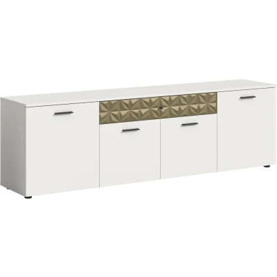 Abbildung von INOSIGN Lowboard Vicenza, Breite 190cm, Ornamentabsetzung, 4 Türen, 1 Schubkasten, 8 Fächer, Metallgriffe, TV Schrank, Fernsehschrank, Mediaboard