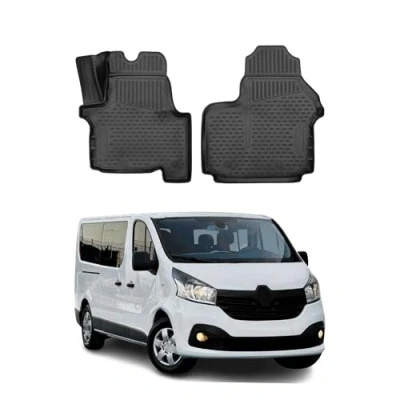 Abbildung von OMAC Gummimatten Fußmatten kompatibel mit Opel Vivaro 2014 2021 TPE Automatten Schwarz 2X