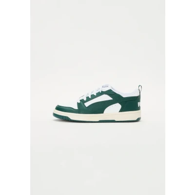 Abbildung von Puma Rebound V6 Unisex Sneaker low, Größe: 37.5, Dark myrtle/warm white Lederimitat/textil