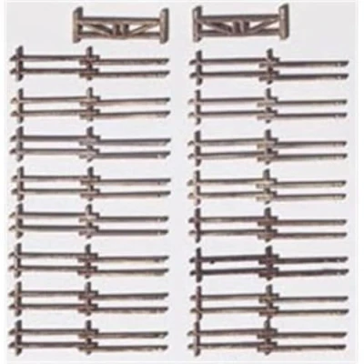 Abbildung von NOCH Rundholzzaun, 18 teiliges Modellbau Zubehör, 0,7 cm hoch, 58 lang für Spur N, ideal Modelleisenbahn Landschaften