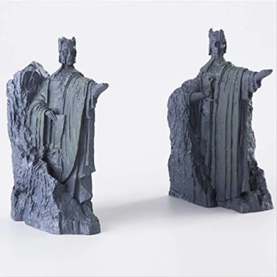 Abbildung von LISAQ Nordic Resin Die Argonath Skulpturen Vintage Dekoration Wohnkultur Kunst Statue Figuren Buchstütze Studie Büro Desktop Zubehör (2er Pack)