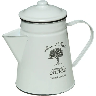 Abbildung von Ambiente Haus Kanne &quot;Kaffeekanne aus Emaille in Antikweiß&quot;, (1)