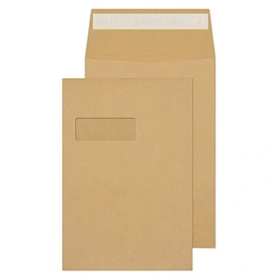 Abbildung von Blake Purely Packaging 1992MW Falten Versandtasche Haftklebung Manila C4 324 x 229 mm 130g/m² 125 Stück