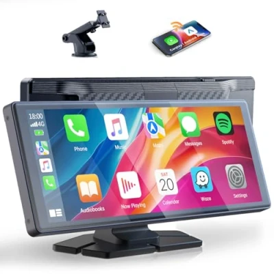Abbildung von Volam 9.26 Zoll CarPlay Bildschirm,Tragbares Autoradios kompatibel mit Apple CarPlay&amp;Android Auto Car Stereo,IPS Touch Screen,Digital Receiver siri/GOO gle,GPS Navigation,Bluetooth,Mirror Link,FM
