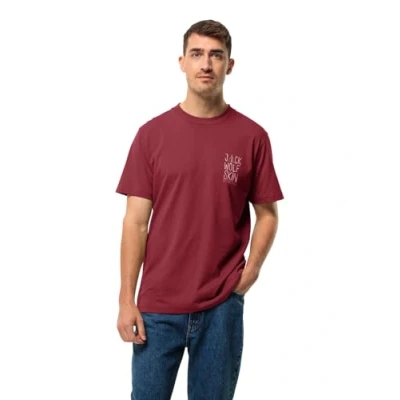 Abbildung von Jack Wolfskin Tshirt print, Herren, Größe: Small, Deep ruby