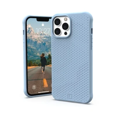Abbildung von Urban Armor Gear by UAG [U] Dot Case kompatibel mit Apple iPhone 13 Pro Max [Soft Touch Silikon, Texturiertes Design, Wireless Charging kompatibel, 2,4m Fallschutz] Cerulean 11316V315858
