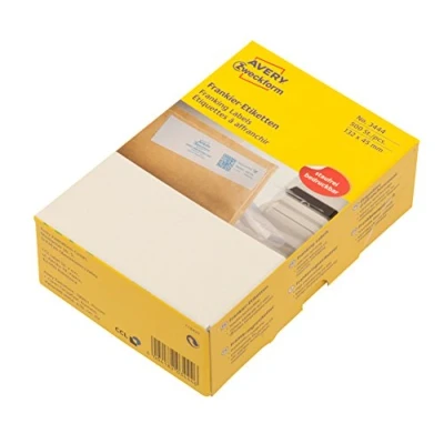 Abbildung von AVERY Zweckform 3444 Frankier Etiketten (für Francotyp Postalia, Papier matt, 132 x 45 mm) 500 Stück weiß