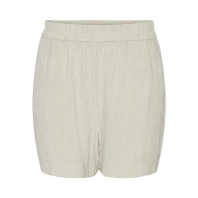 Abbildung von Pieces Pcvinsty HW Shorts, Damen, Größe: Small, Oatmeal