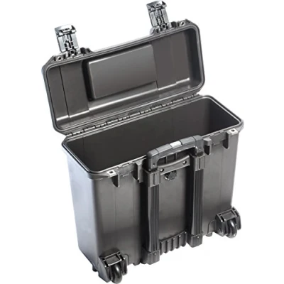 Abbildung von PELI Storm IM2435 Top Loader Koffer mit Rollen und Teleskopgriff, Wasser Staubdicht, 29L Volumen, Ohne Schaum, Schwarz