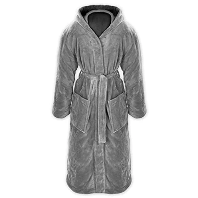 Abbildung von Gräfenstayn Unisex Bademantel Damen Herren Kuschelfleece Kapuze Größe S XXXL
