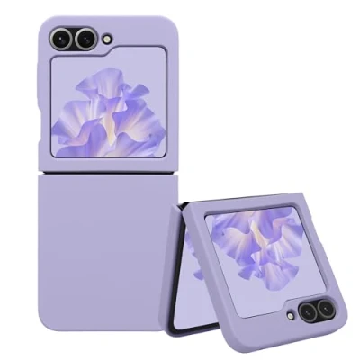 Abbildung von kwmobile Flip Soft Case kompatibel mit Samsung Galaxy Z Flip6 Hülle Silikon Cover für Foldable Handy Handyhülle in Lavendel