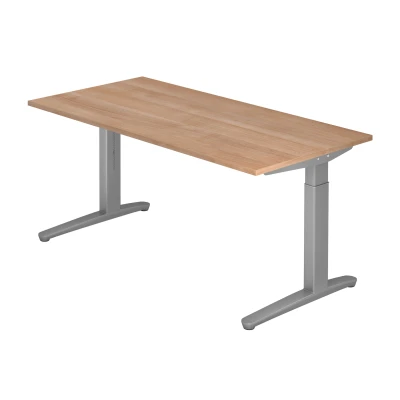 Abbildung von Hammerbacher Schreibtisch XB16 Nussbaum/Silber