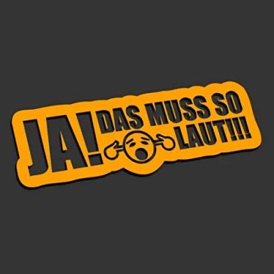 Abbildung von JA! Das muss so laut!!! L 0009 (orange) // Sticker OEM JDM Style Aufkleber