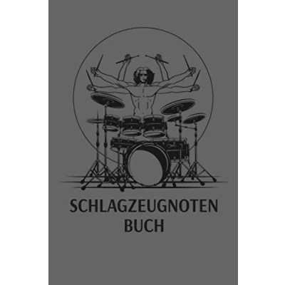 Abbildung von Schlagzeugnoten Buch: Schlagzeuger Geschenk I Notenblätter Notenheft Notenbuch Notenlinien Schlagzeugspieler DIN A5 120 Seiten Schlagzeug spielen lernen Schlagzeugunterricht