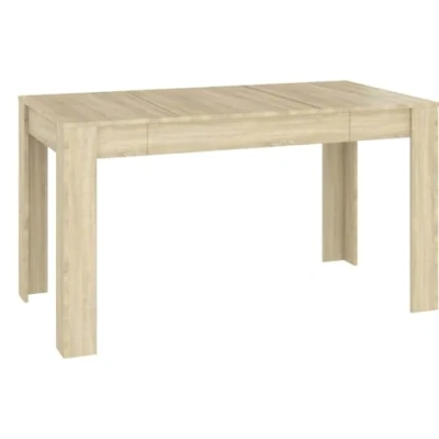 Abbildung von vidaXL Esstisch mit simplen Linien Küchentisch Esszimmertisch Speisetisch Tisch Esszimmer Küche Esszimmermöbel Sonoma Eiche 140x74,5x76cm Holzwerkstoff