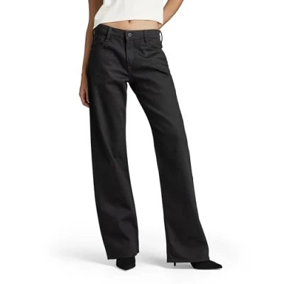 Abbildung von G STAR Damen Judee Low Waist Loose Jeans Schwarz (Pitch Black D22889 B479 A810) 34W / 32L