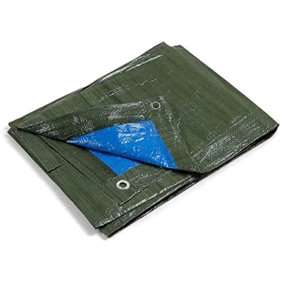 Abbildung von kippen Abdeckplane mit Ösen, zweifarbig, 90 g/m², Größe (12 m²), grün/blau, 3x4 m
