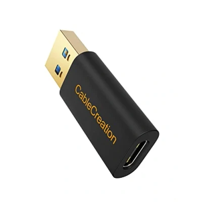 Abbildung von CableCreation USB C auf Adapter, 3.0 Stecker zu Buchse Konverter, Kompatibel mit Laptops Logitech StreamCam VR Link Adapter zum Aufladen