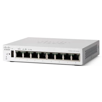 Abbildung von Cisco Catalyst 1200 8T D Smart Switch, 8 Port GE, EXT. PS, Desktop, eingeschränkter Lebenszeitschutz (C1200 D)