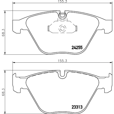 Abbildung von HELLA 8DB 355 013 931 Bremsbelagsatz für Verschleißwarnanzeiger vorbereitet BMW: X1, 3 Limousine, Touring