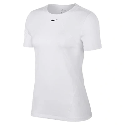 Abbildung von Nike Damen Pro T Shirt, White/Black, L