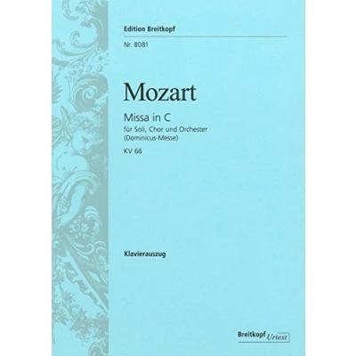 Abbildung von Missa C dur KV 66 Dominicus Messe Klavierauszug (EB 8081)