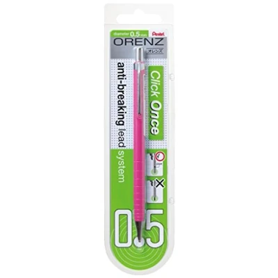 Abbildung von Pentel ORENZ PP505 Druckbleistift mit Anti Minenbruch Technologie, 0.5 mm, Härtegrad B, pink (1 Stück)