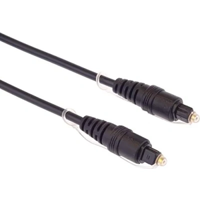 Abbildung von PremiumCord Optisches Audiokabel Toslink 1,5 m, Plug on Plug, digitales Kabel für HiFi Stereoanlage Sounbar TV, HQ Audio, gelötet, Schwarze Farbe
