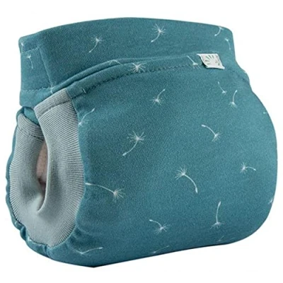 Abbildung von Popolini EasyFree All in 3 Stoffwindel / Abhaltewindel für Windelfrei und Stoffwickler (Vintage Blue Dandelion, L (9 15kg))