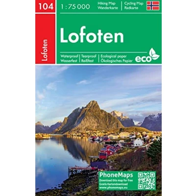 Abbildung von Lofoten, Wander Radkarte 1 : 75 000 (PhoneMaps Norwegen)