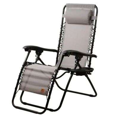 Abbildung von CampFeuer Gartenliege Sonnenliege, Grau, Alu Campingliege, Liegestuhl,