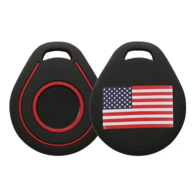 Abbildung von kwmobile Hülle kompatibel mit Harley Davidson Motorradschlüssel Motorroller Schlüssel Schutzhülle Flagge USA Blau Weiß Rot