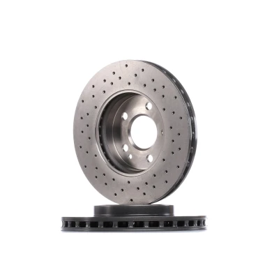 Abbildung von BREMBO XTRA LINE 09.B344.4X Bremsscheibe 295 28 5 gelocht/innenbel. beschichtet hochgekohlt mit Schrauben MERCEDES BENZ: CLA T modell, A Klasse