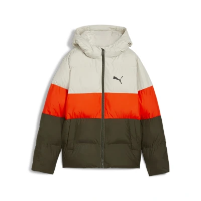 Abbildung von Puma Hooded Puffer Unisex Winterjacke für Kinder, Größe: 128, Dark olive
