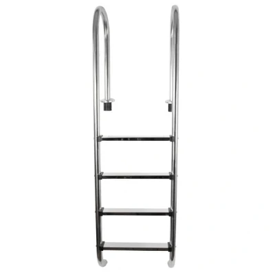 Abbildung von EVOLUTION Poolleiter 4E Einbauleiter eng 4 stufig V2A Edelstahl Pool Handlauf